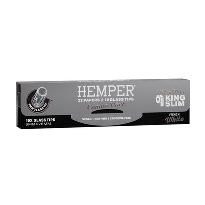 HEMPER ヘンパー King Size French Papers + 6mm Glass Tips ガラスチップ付きペーパー