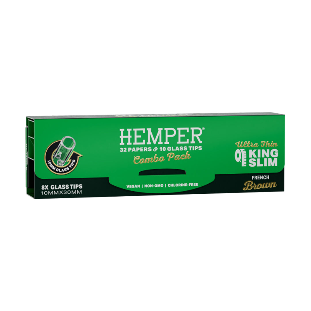 HEMPER ヘンパー King Size French Papers + 6mm Glass Tips ガラスチップ付きペーパー