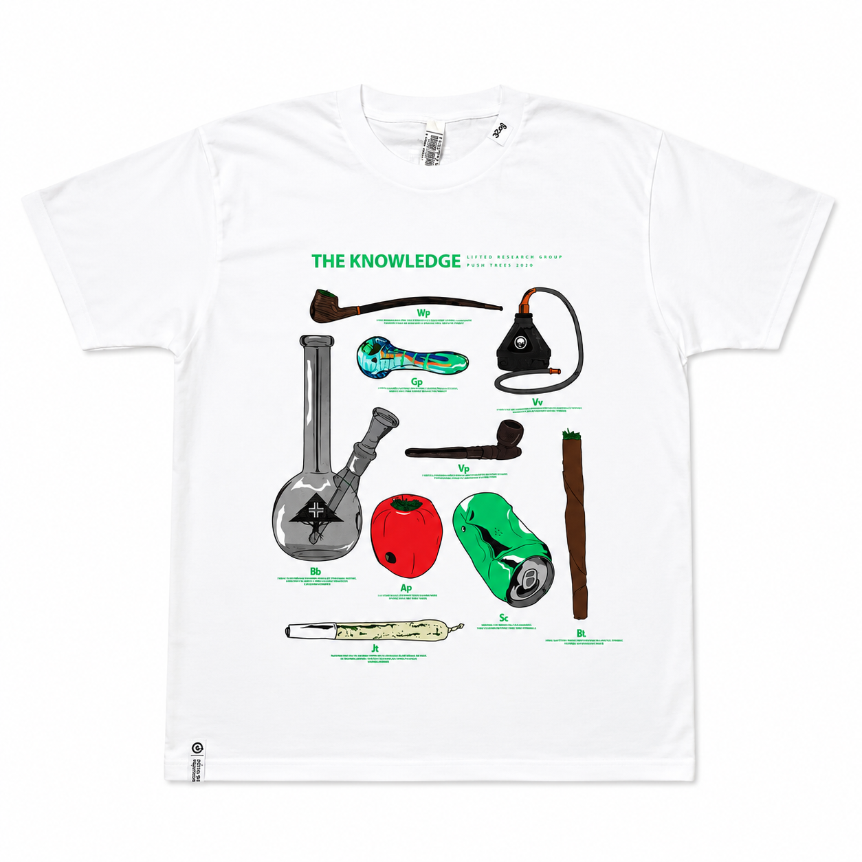 LRG エルアールジーx Push Treesプッシュ・ツリー The Knowledge White T-Shirt Tシャツ ホワイト