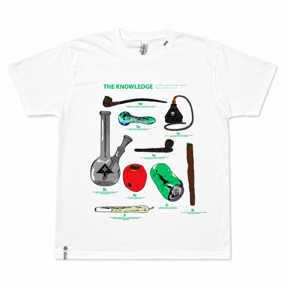 LRG エルアールジーx Push Treesプッシュ・ツリー The Knowledge White T-Shirt Tシャツ ホワイト