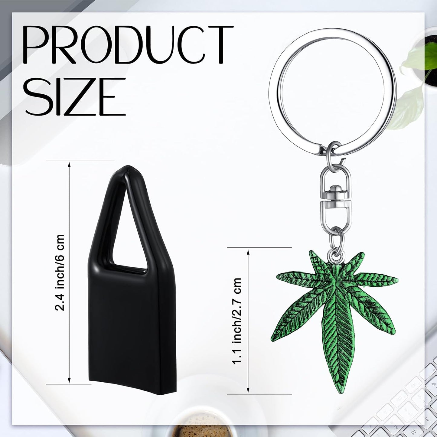 W○ed Keychain with Lighter Holder リーフキーチェーン付きライターホルダー