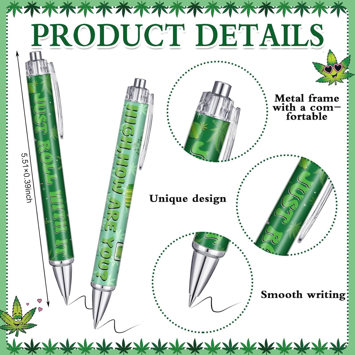 M○rijuana Leaf Ballpoint Pen リーフ柄ボールペン