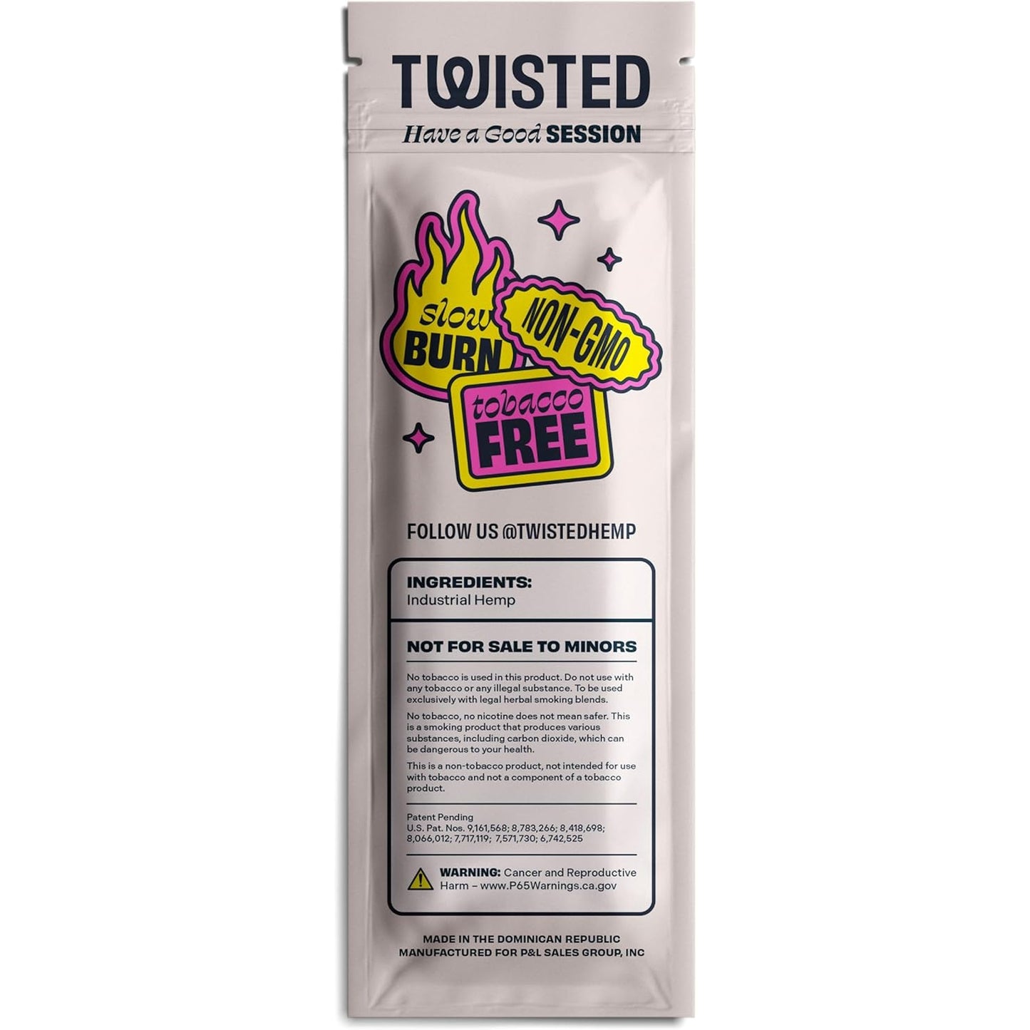 Twisted Hemp ツイステッドヘンプ Natural Blunt Wraps ブラント (4枚入り)