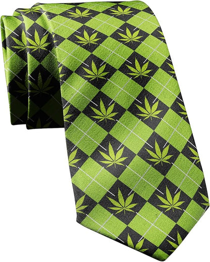 Crazy Dog クレイジードッグ M○rijuana Argyle Necktie リーフ柄ネクタイ