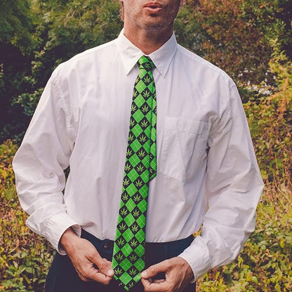 Crazy Dog クレイジードッグ M○rijuana Argyle Necktie リーフ柄ネクタイ