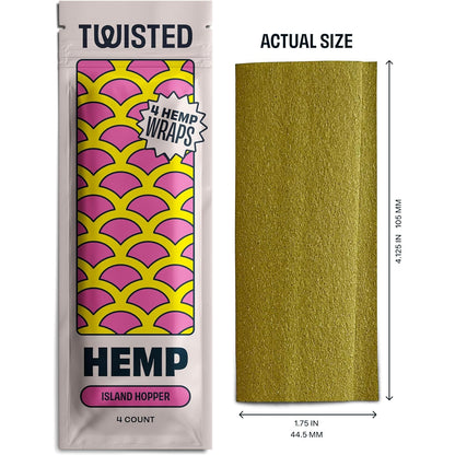 Twisted Hemp ツイステッドヘンプ Natural Blunt Wraps ブラント (4枚入り)