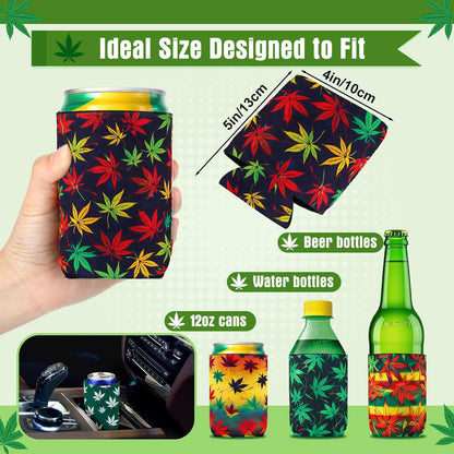 Green Leaves Cooler Sleeves Holder 缶クージー