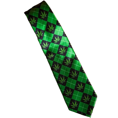 Crazy Dog クレイジードッグ M○rijuana Argyle Necktie リーフ柄ネクタイ