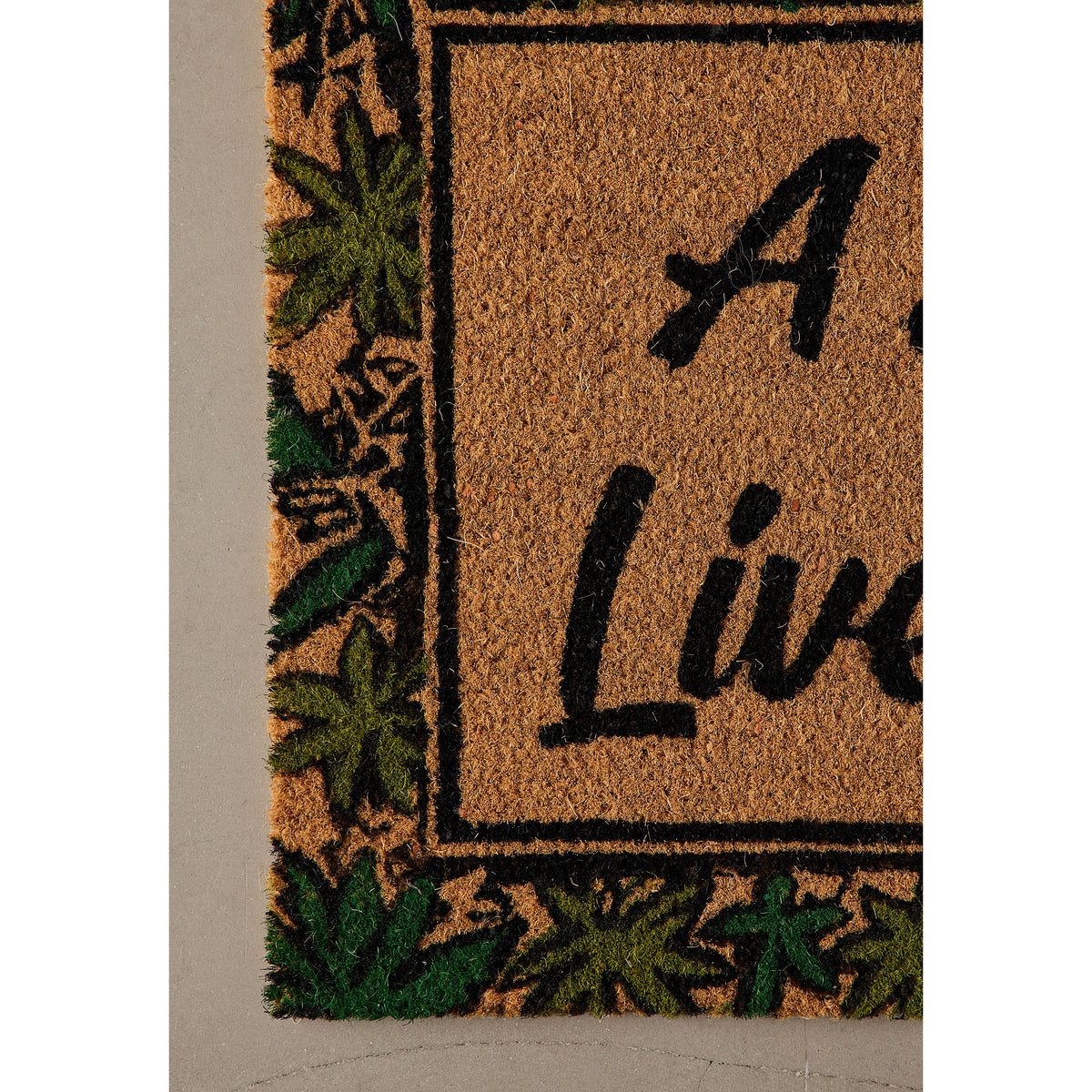 UO Home Happy Leaf Coir Doormat マット