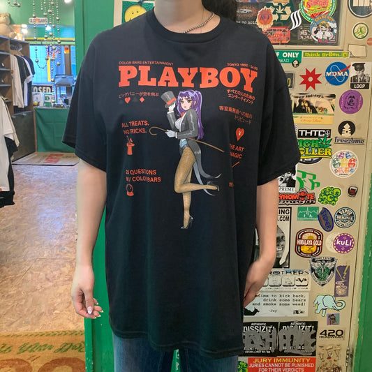 COLOR BARS カラーバーズ x PLAY BOY プレイボーイBig Bunny Tee Tシャツ ブラック