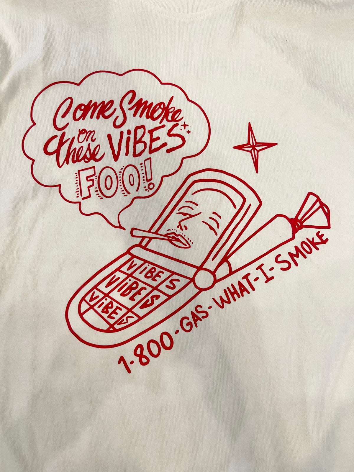 VIBES バイブス 1-800 WHAT I SMOKE SHORT SLEEVE TEE ホワイト Tシャツ