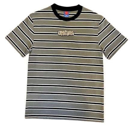 Empyre エンパイア Burner Knit Olive Green & Black Stripe T-Shirt Tシャツ