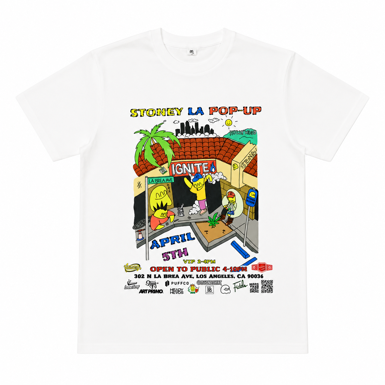 IGNITE "STONEY LA POP-UP" TEE ホワイト Tシャツ