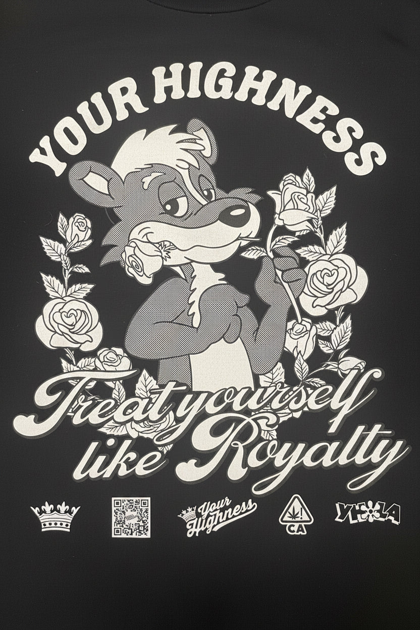 Your Highness ユアハイネス Skunk Royalty Black T-Shirt Tシャツ