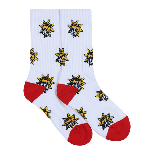 Glo Gang Sun Socks White