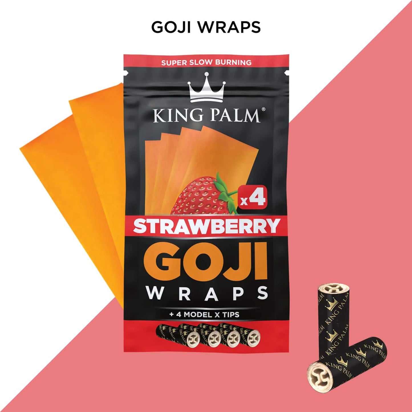 KING PALM キングパーム Goji Blunt Wraps 4Pack & Filter Tips ブラント+チップ 4枚入り