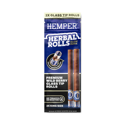 HEMPER ヘンパー KING Size Herbal Rolls + Glass Tipsブラントコーン+ガラスチップ 2本入り