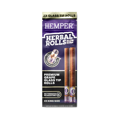 HEMPER ヘンパー KING Size Herbal Rolls + Glass Tipsブラントコーン+ガラスチップ 2本入り