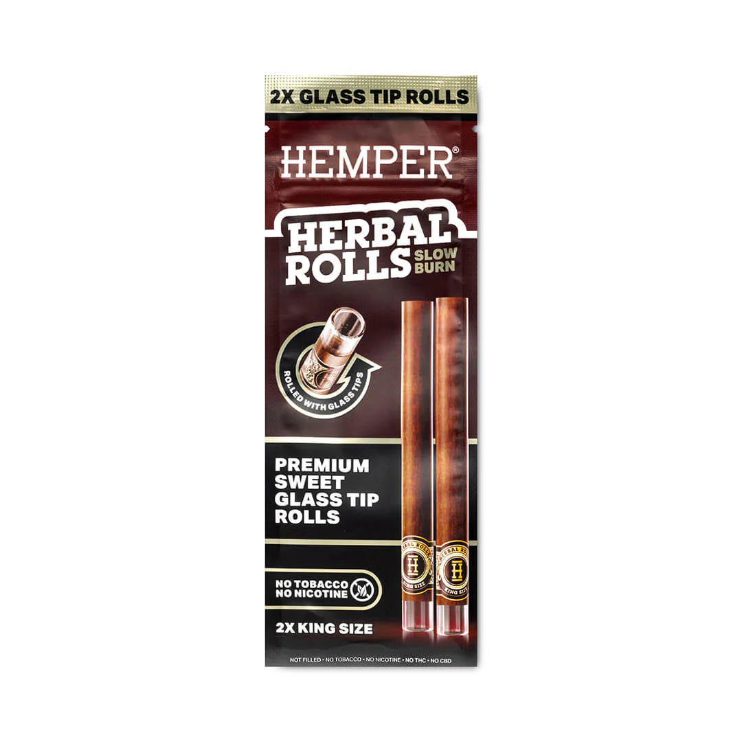 HEMPER ヘンパー KING Size Herbal Rolls + Glass Tipsブラントコーン+ガラスチップ 2本入り