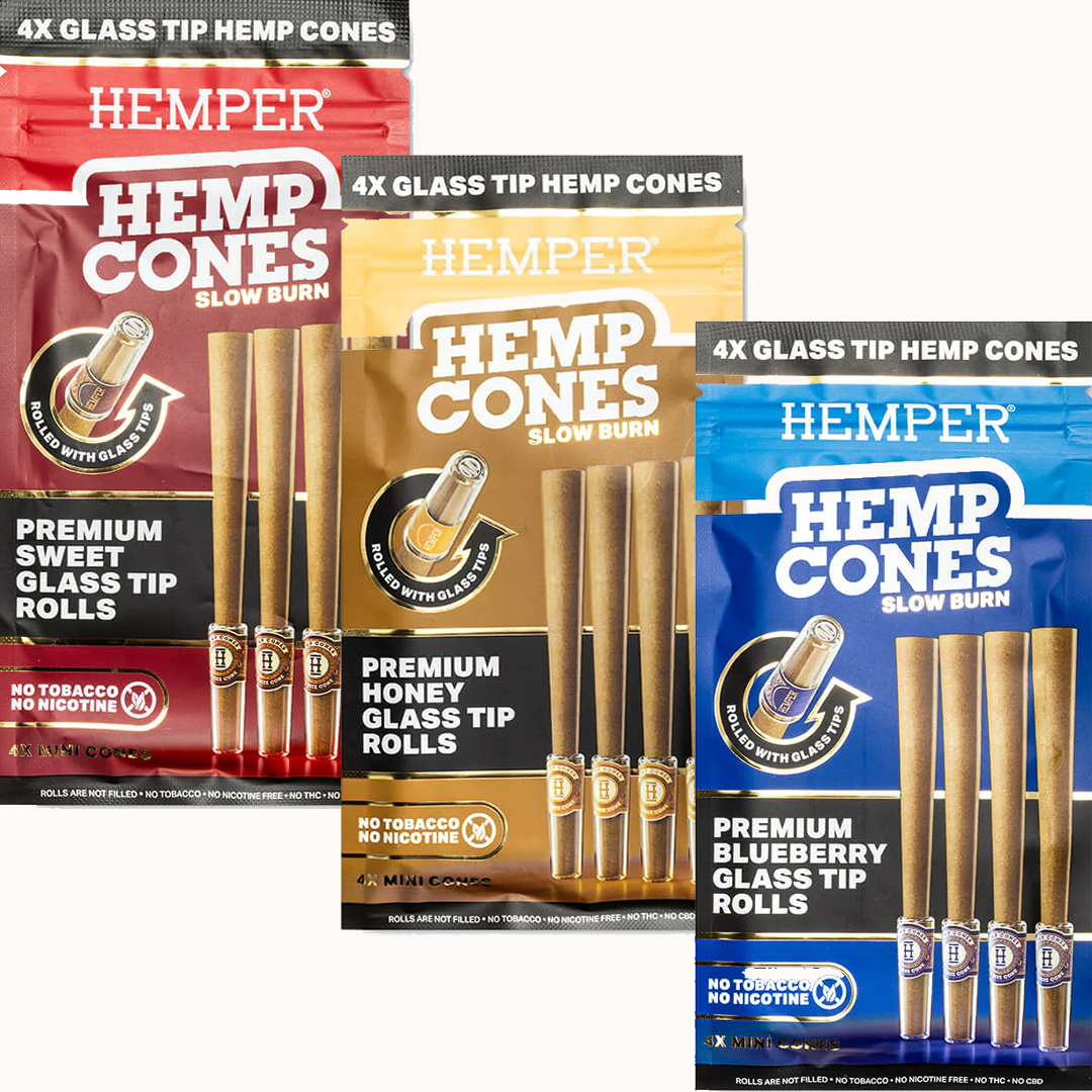HEMPER ヘンパー Mini Size Pre-Rolled Hemp Cones ブラントコーン+ガラスチップ 4本入り