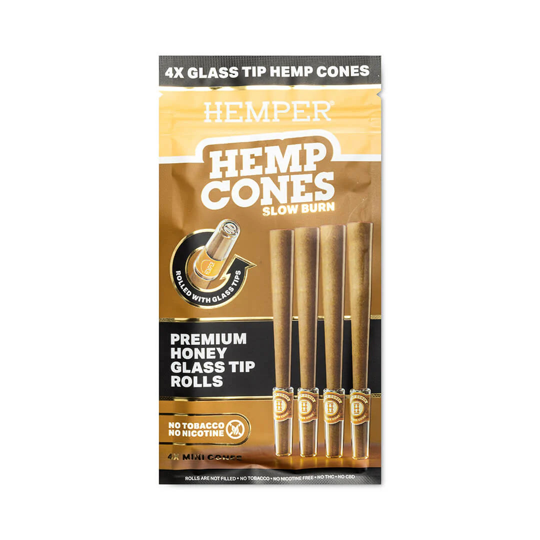 HEMPER ヘンパー Mini Size Pre-Rolled Hemp Cones ブラントコーン+ガラスチップ 4本入り