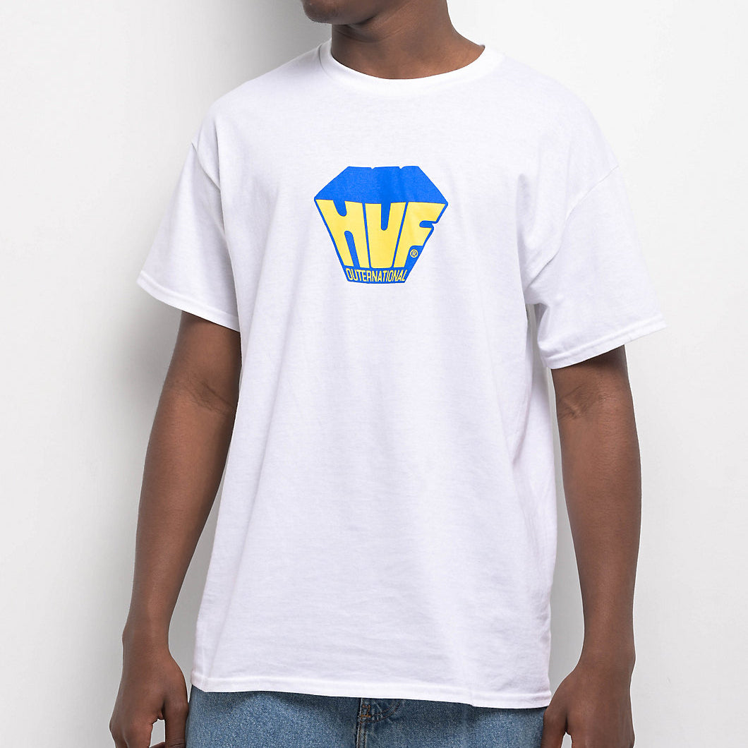 HUF ハフ Big Block White T-Shirt Tシャツ