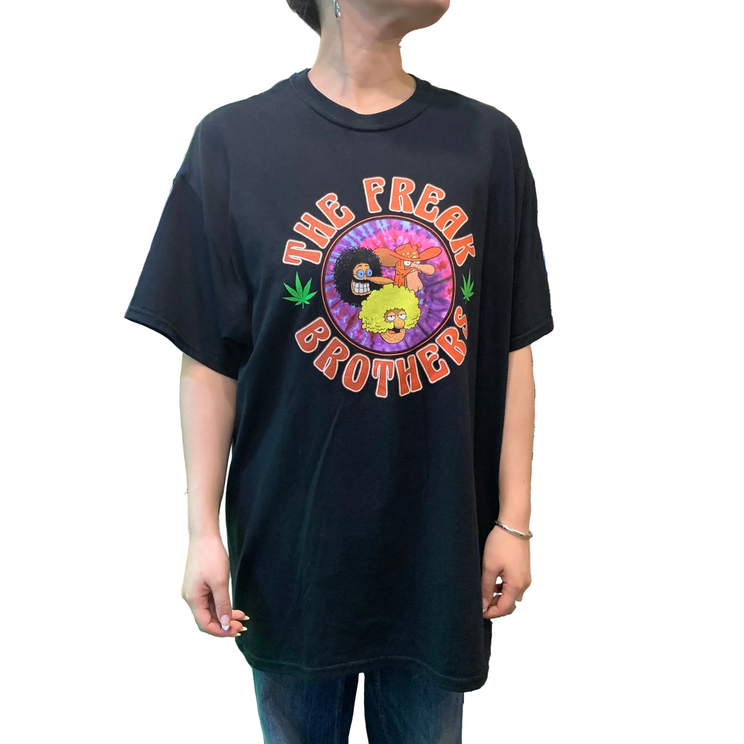 THE FREAK BROTHERS ザフリークブラザーズCIRCLE TIE DYE TEE Tシャツ ブラック
