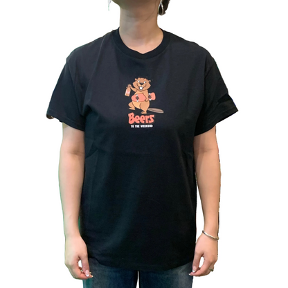 OPEN925 オープン925 BEERS TO THE WEEKEND Tシャツ ブラック