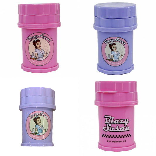 Blazy Susan ブレイジースーザン 4Piece Pink Herb Saver Grinder コンテナ一体型 グラインダー S/M ピンク/パープル