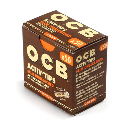OCB オーシービー Activ'Tips Slim Unbleached 7mm 10個入りフィルター