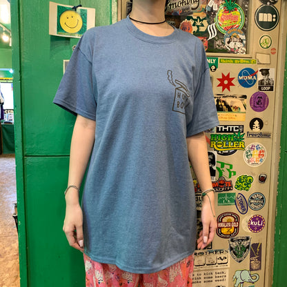 HOTBOXSESSIONS ホットボックスセッションズ "2BOX " Tシャツ ヘザーブルー/ネイビー