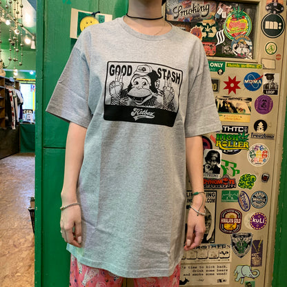 HOTBOX SESSIONSホットボックスセッションズ "BD" Tシャツ ホワイト/グレー/オリーブ