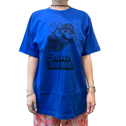 HOTBOX SESSIONS  ホットボックスセッションズ "SUPER LARIO BROS"  by GUL PEPSH Tシャツ ブルー/ネイビー