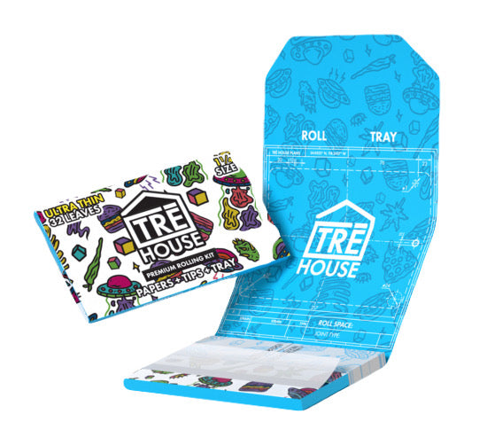 TREHouse トレハウス Premium Unbleached Rolling Papers + Tips Kit ペーパー+フィルター+トレイ