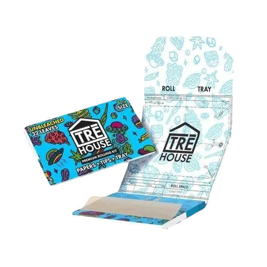 TREHouse トレハウス Premium Unbleached Rolling Papers + Tips Kit ペーパー+フィルター+トレイ