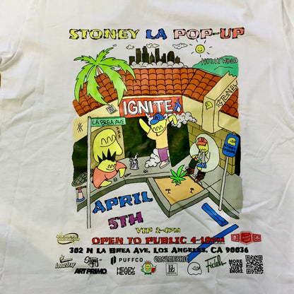 IGNITE "STONEY LA POP-UP" TEE ホワイト Tシャツ