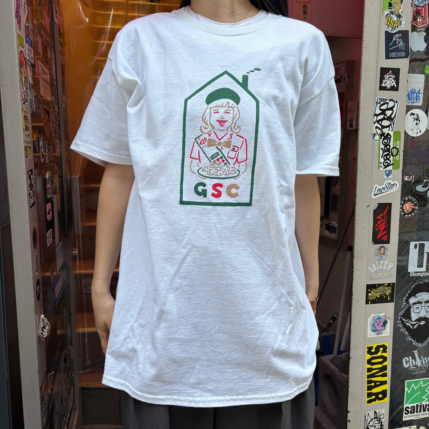 HOTBOXSESSIONS ホットボックスセッションズ"GSC" S/S Tee Tシャツ グレー/ホワイト