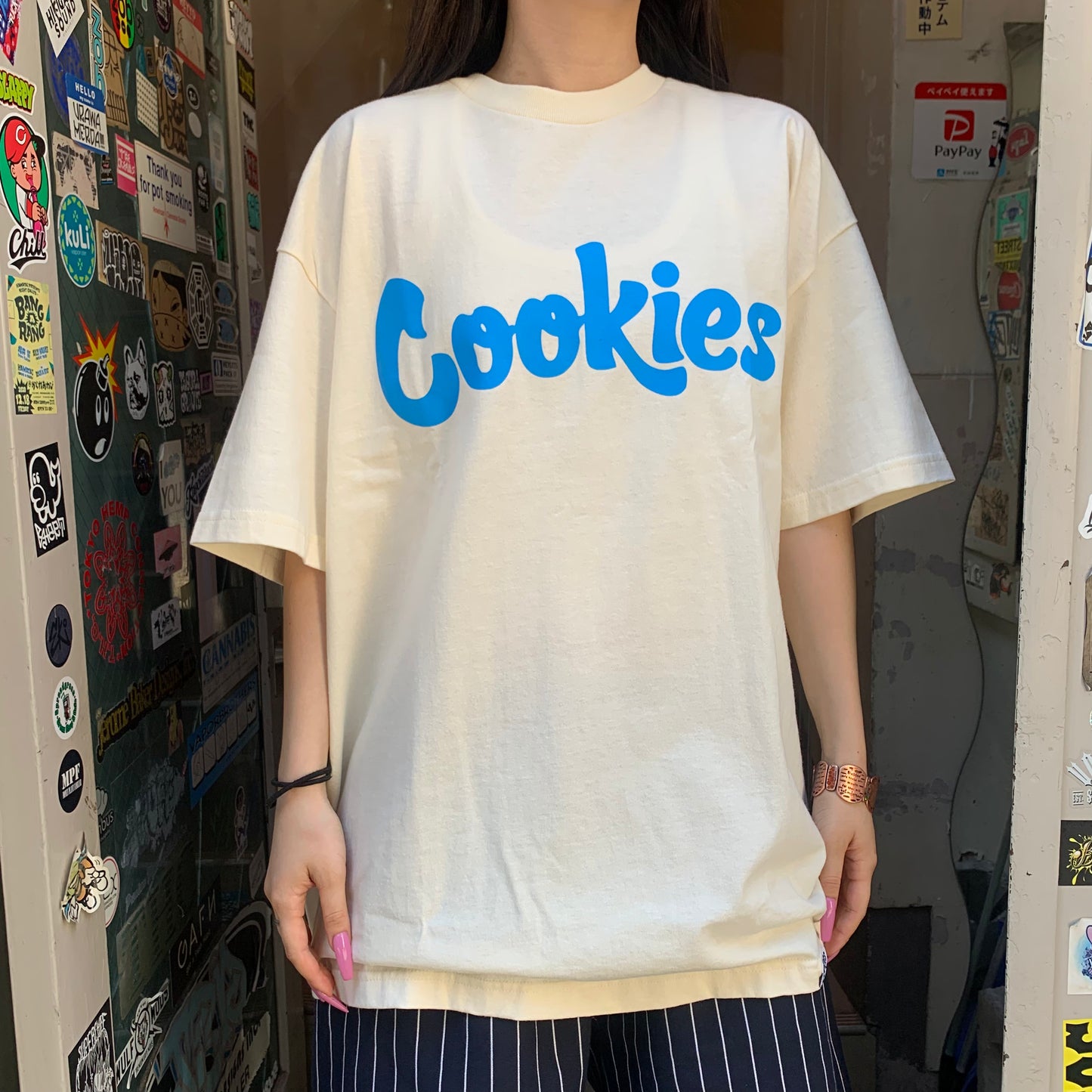 【SALE!!】Cookiesクッキーズ "Original Logo" tee Tシャツ ナチュラル/ミント