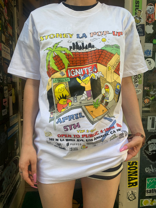 IGNITE "STONEY LA POP-UP" TEE ホワイト Tシャツ