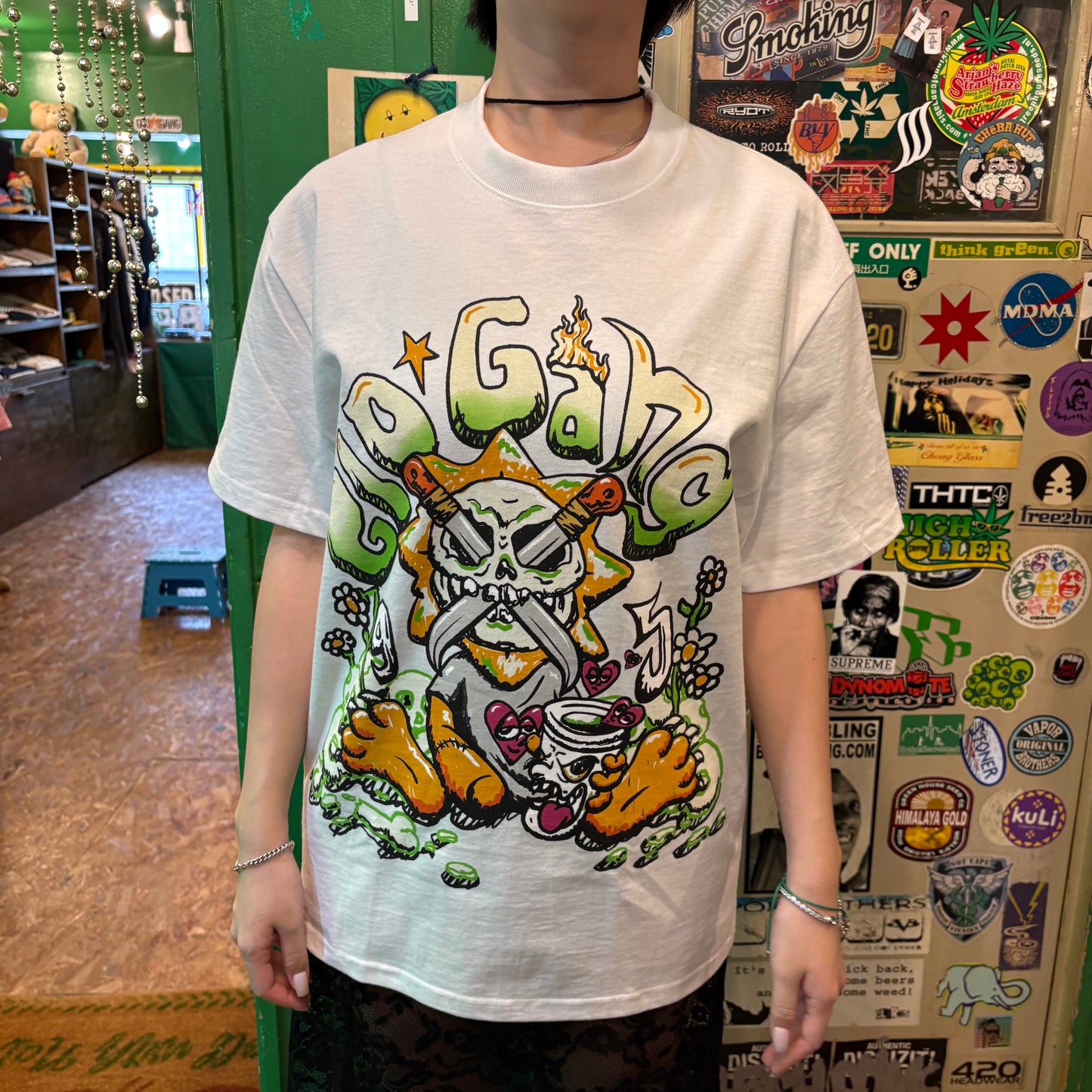 Glo Gang グロギャング Glorious Teddy White T-Shirt Tシャツ