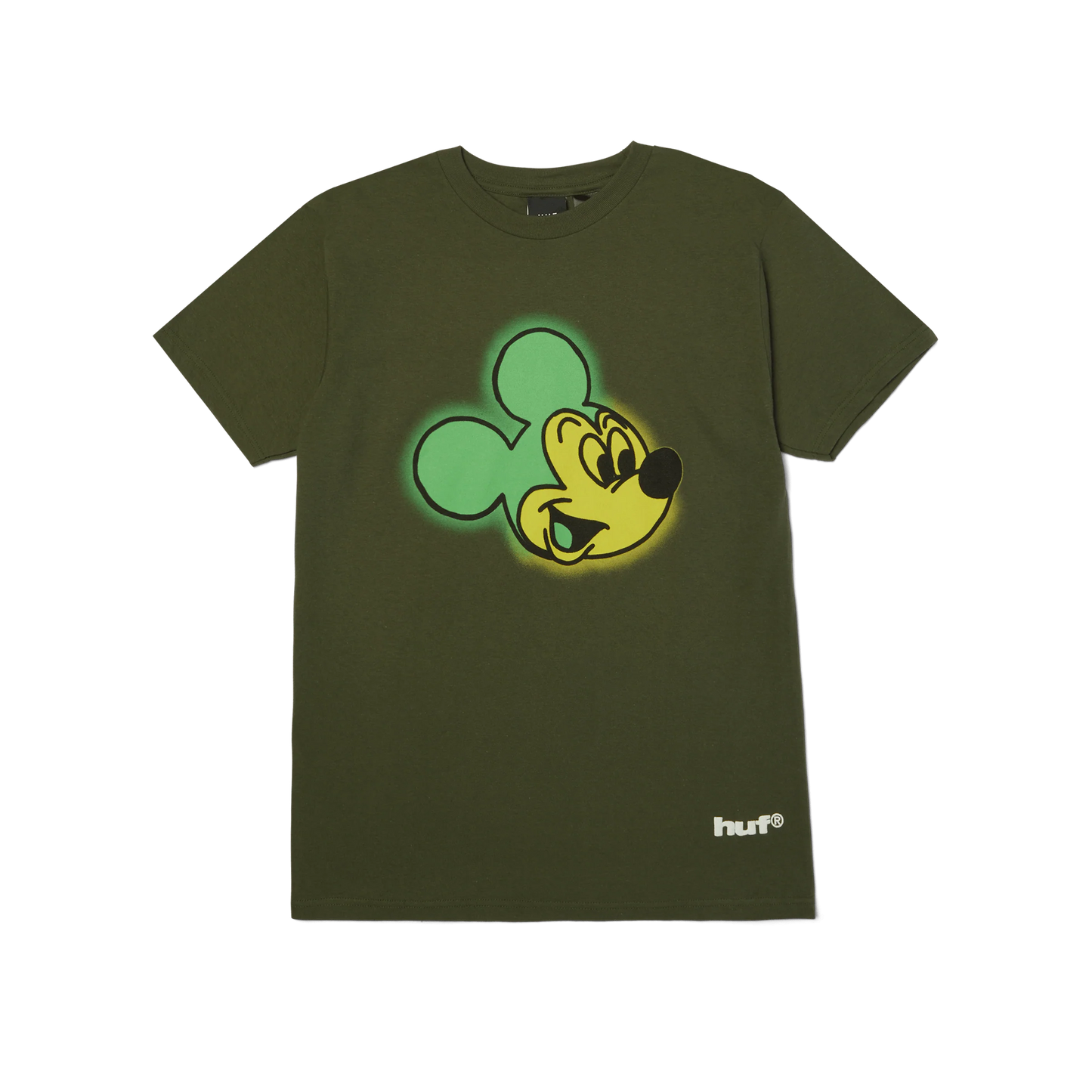 Disney x HUF ディズニーxハフ Mickey Mouse Airbrush Green T-Shirt Tシャツ
