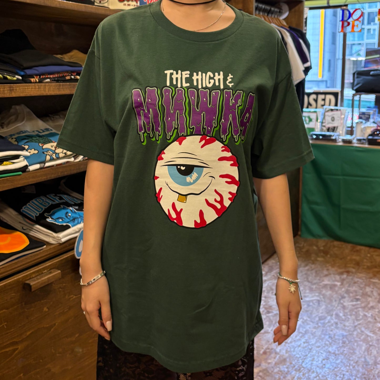 The High & Mighty ザハイアンドマイティーx Mishka Stoney Baloney T-Shirt Tシャツ グリーン