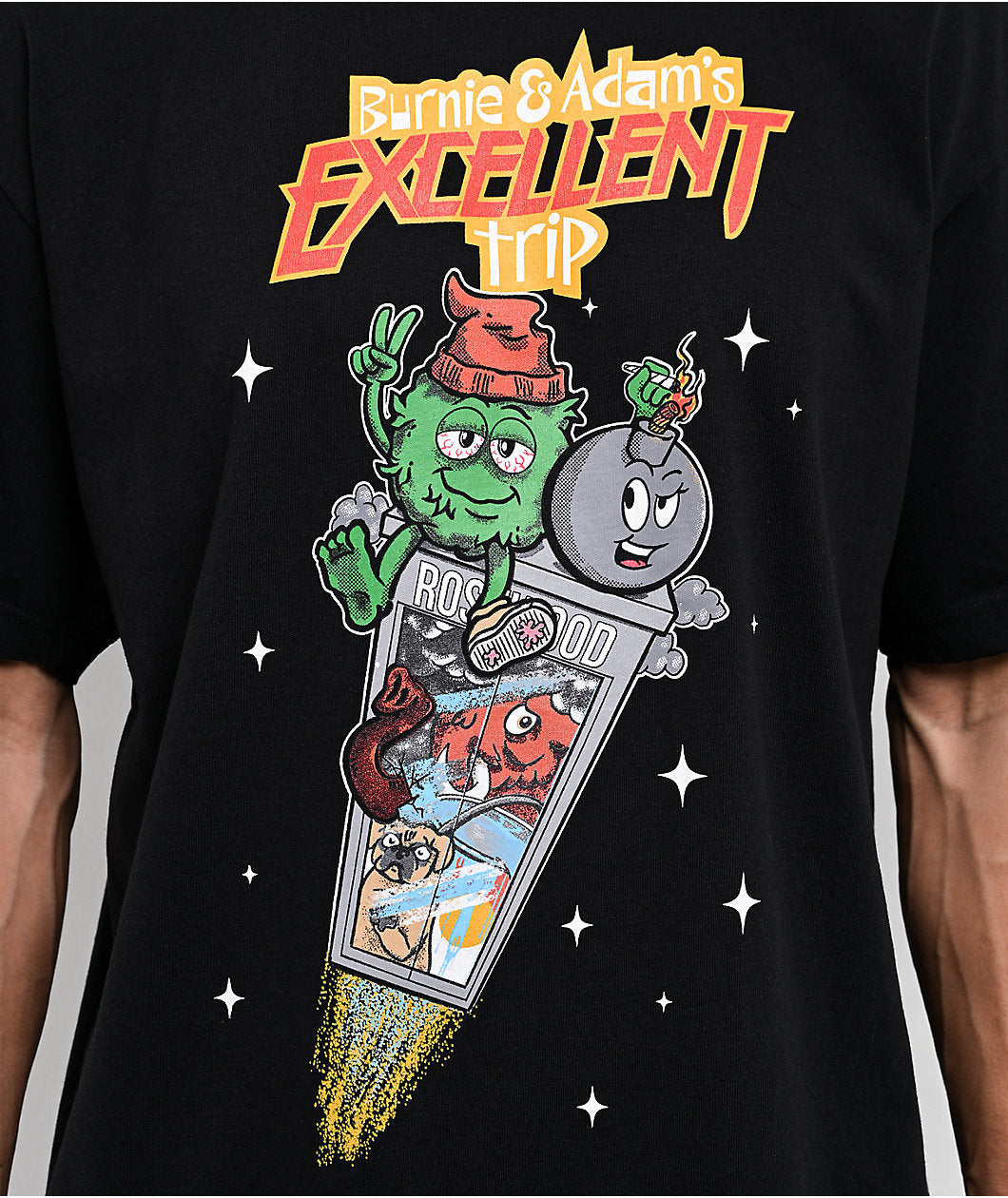 The High & Mighty ザハイアンドマイティー Adam Bomb Wild Trip Black T-Shirt Tシャツ