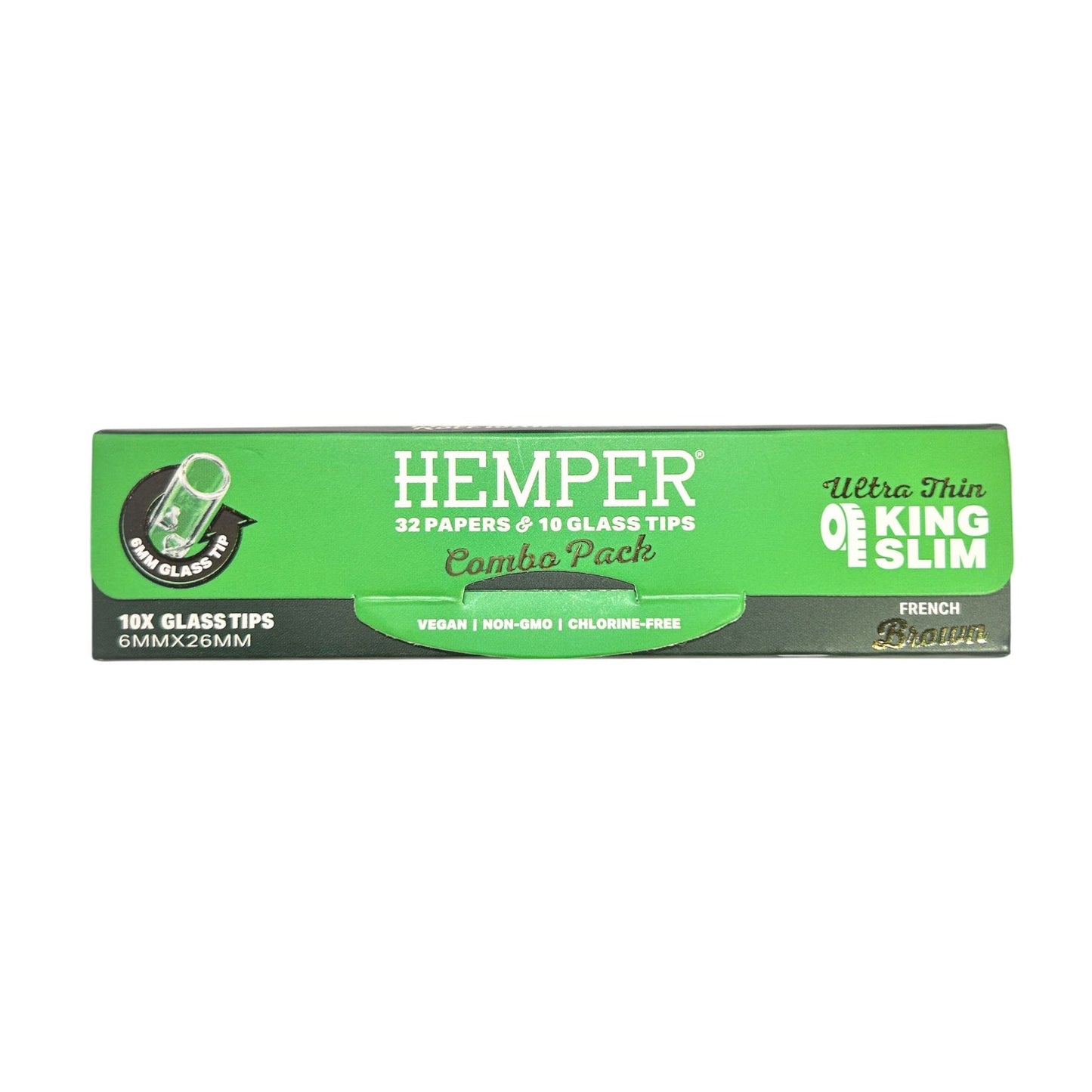 HEMPER ヘンパー King Size French Papers + 6mm Glass Tips ガラスチップ付きペーパー