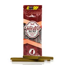 【旧パッケージ】Twisted Hemp ツイステッドヘンプ Natural Blunt Wraps ブラント (4枚入り)