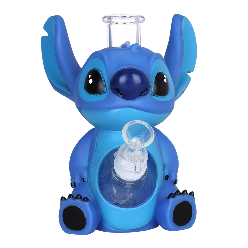 Little Blue Creature Glass & Vinyl Water Pipe キャラクター水パイプ