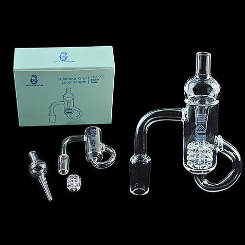 SPACE KING スペースキング Diamond Knot Loop Banger Kit (Gray) ガラスバンガー＆バンガーキャップ＆ダイヤモンドノットキット