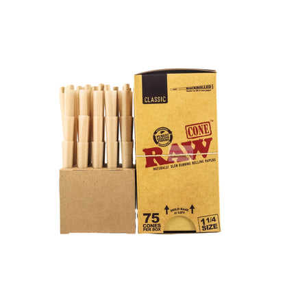 Raw ロウ Classic 1 1/4 Cones 75本入り プレロールコーン