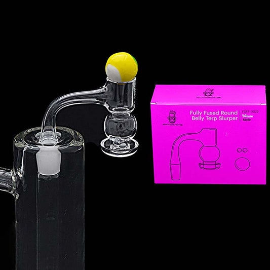 SPACE KING スペースキング Fully Fused Round Belly Terp Slurper (Purple) ガラスバンガー＆バンガーキャップ