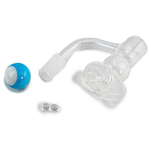 SPACE KING スペースキング Fully Fused Round Blender Terp Slurper (Light Blue) ガラスバンガー＆バンガーキャップ